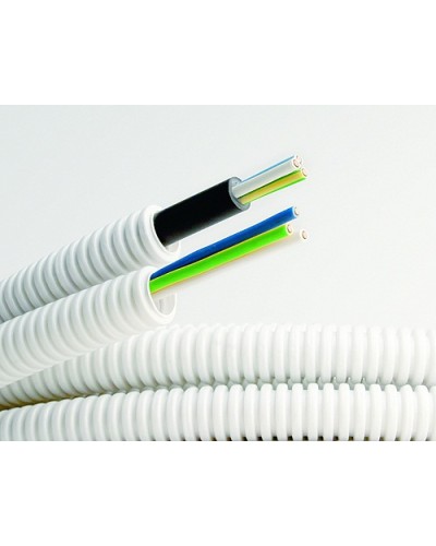 Электротруба ПВХ гибкая гофр. д.16мм, цвет серый, с кабелем ВВГнг(А)-LS 3х2,5мм² РЭК ГОСТ+, 50м DKC 9S91650 в Муроме Труба гофрированная Pintop.ru