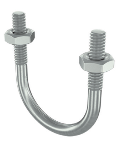 Скоба монтажная U-образная с резьбой М6 с гайками для труб d 1/2 DKC BHU11012 в Муроме Держатели, клипсы, скобы Pintop.ru