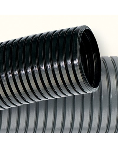 Труба гофрированная DN12мм, ПВ-2, Dвн 12,2 мм, Dнар 15,8 мм, полиамид 6, цвет чёрный, с протяжкой, DKC PA611216F2 в Муроме Труба гофрированная Pintop.ru