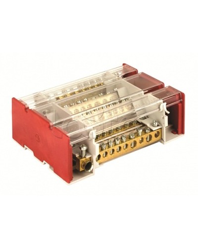 Блок распределительный на DIN рейку c выносной клеммой 4р 160А, 7х7мм 1х8мм 1х9мм 1х12мм DKC BD3160104 в Муроме Аксессуары для стоек и шкафов Pintop.ru