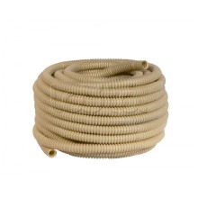 Труба гофр. ПВХ с протяжкой d20 мм (25 м) светлое дерево EKF-Plast (tg-z-20w)