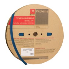 Термоусаживаемая трубка ТУТ нг 12/6 синяя рулон EKF PROxima (tut-12-g)
