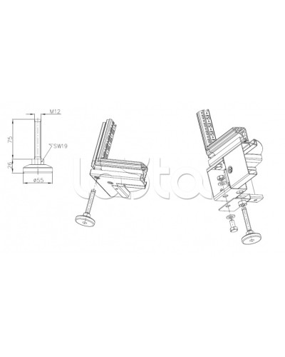 Комплект ножек опорных Elbox EMS-M12 в Муроме Аксессуары для стоек и шкафов Pintop.ru