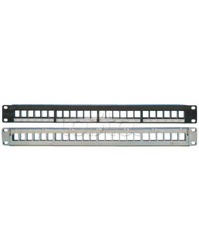 Наборная коммутационная панель 19”, 1U, 24 порта UTP/FTP Eurolan (27F-00-24BL) в Муроме Коннекторы Pintop.ru