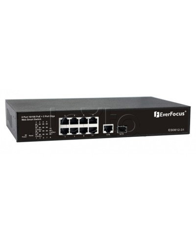 Коммутатор PoE 8-портовый EverFocus ES0812-31 в Муроме Коммутаторы Pintop.ru