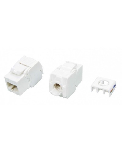 Вставка Keystone Jack RJ-45(8P8C) Hyperline KJ8-8P8C-C6A-180-TLS-WH в Муроме Модули Keystone Pintop.ru