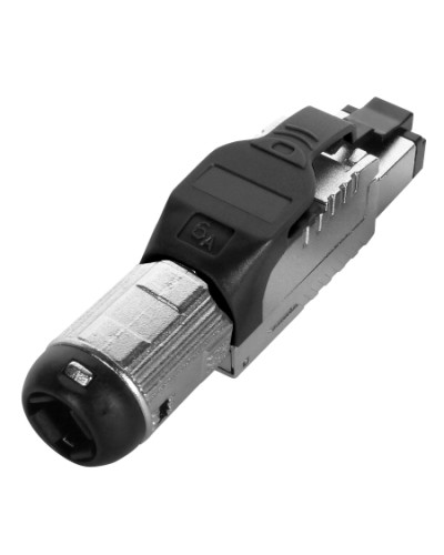 Разъем полевой оконцовки RJ-45 Hyperline (PLUE-8P8C-S-C6A-SH-BK) в Муроме Патч-корды и пигтейлы Pintop.ru