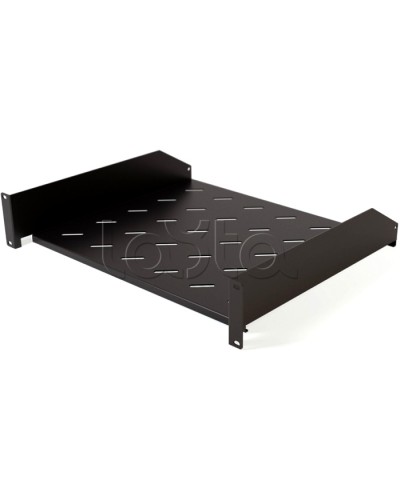 Полка угловая с перфорацией Hyperline TAL3-2U-300-RAL9005 в Муроме Полки для шкафов и стоек Pintop.ru