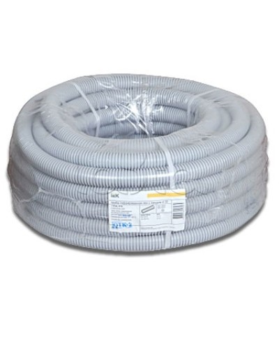 Труба гофрированная ПВХ 50 мм с зондом IEK CTG20-50-K41-015I (15 м) в Муроме Труба гофрированная Pintop.ru