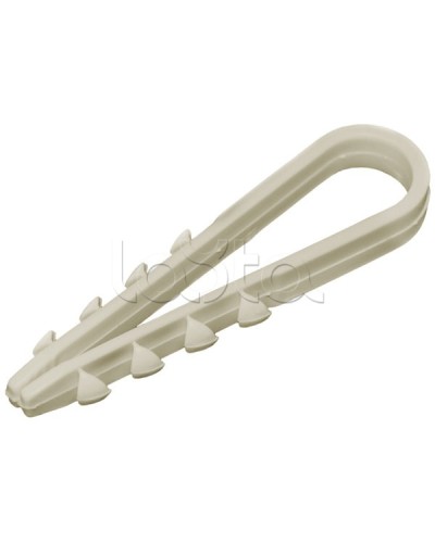 Дюбель-хомут 5-8 мм нейлон белый (100шт) IEK UHH35-5-8-100 в Муроме Стяжки-хомуты Pintop.ru