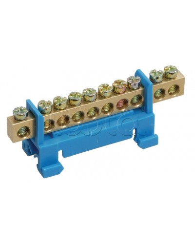 Шина нулевая с DIN-изолятором ШНИ-6x9-10-С-С IEK YNN10-69-10P-K07 в Муроме Клеммные колодки Pintop.ru