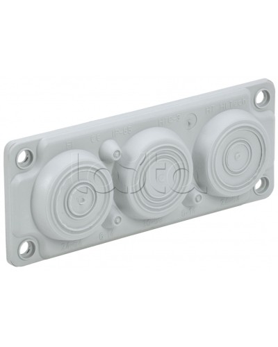 TITAN Ввод кабельный мембр. 6 отв. d=6-59мм IP65 серый IEK (TI-00D-MC-006-65) в Муроме Аксессуары для стоек и шкафов Pintop.ru