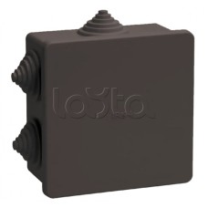 Коробка расп. КМ41235 85х85х40мм IP44 6 вв. черная IEK (UKO21-085-085-040-K02-44)