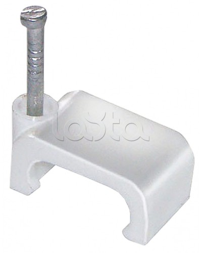 Скоба 10мм плоская пластиковая (100 шт/уп) IEK (USK21-10-100) в Муроме Держатели, клипсы, скобы Pintop.ru
