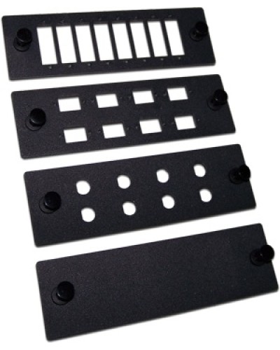 Панель адаптерная на 8 дуплексных SC адаптеров, для кроссов LAN-FOBM, черная LANMASTER LAN-APM-8DP в Муроме Аксессуары для стоек и шкафов Pintop.ru