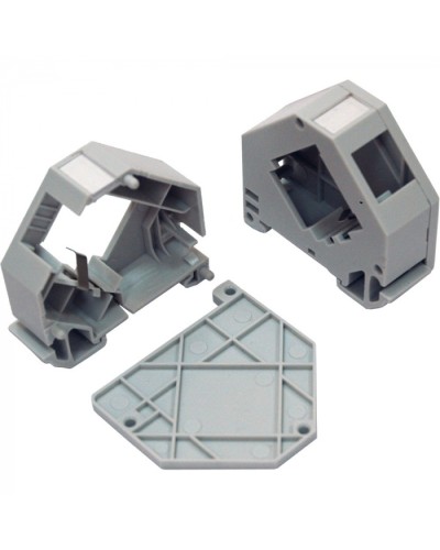 Бокс на DIN-рейку для установки модуля типа Keystone, серый LANMASTER (LAN-DRF-10K/BX-GY) в Муроме Патч-корды и пигтейлы Pintop.ru