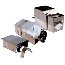 Индустриальный модуль Keystone, RJ45, cat.6, STP, 180 градусов, IP68 LANMASTER (LAN-OK45S6/180-WP)