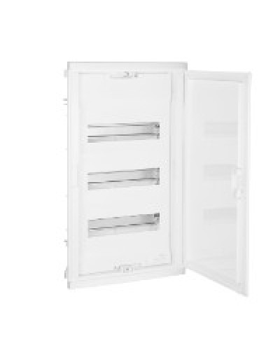 Щит встраиваемый Nedbox с округленной дверью белой RAL 9010 1 рейка 36+2 модуля Legrand 001413 в Муроме Щиты электрические Pintop.ru