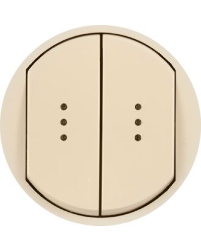 Лицевая панель для выключателя двойного с индикацией слоновая кость Celiane Legrand 066211 в Муроме Аксессуары для кабель-канала Pintop.ru