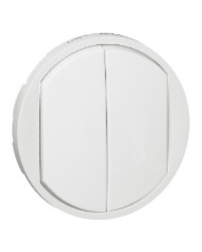 Лицевая панель для выключателя двойного белый Celiane Legrand 068002 в Муроме Аксессуары для кабель-канала Pintop.ru