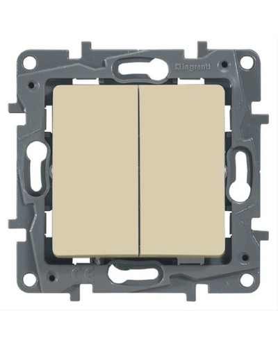 Выключатель двухклавишный 10 AX 250 В слоновая кость Etika Legrand 672302 в Муроме Аксессуары для кабель-канала Pintop.ru