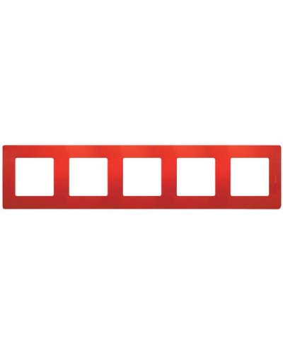 Рамка 5 постов Etika красный Legrand 672535 в Муроме Аксессуары для кабель-канала Pintop.ru