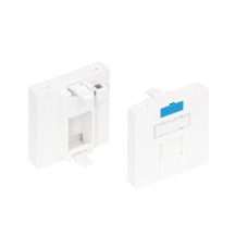 Вставка 45x45 KeyStone 1 порт NIKOMAX (NMC-PM1P-PF-WT)