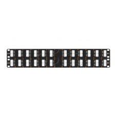 Панель коммутационная 19", 2U, 48 угловых порта NIKOMAX NMC-RP48UE2-AN-2U-BK