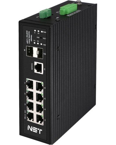 Промышленный управляемый (L2+) HiPoE коммутатор NST NS-SW-8G2G-PL/IM в Муроме Коммутаторы Pintop.ru