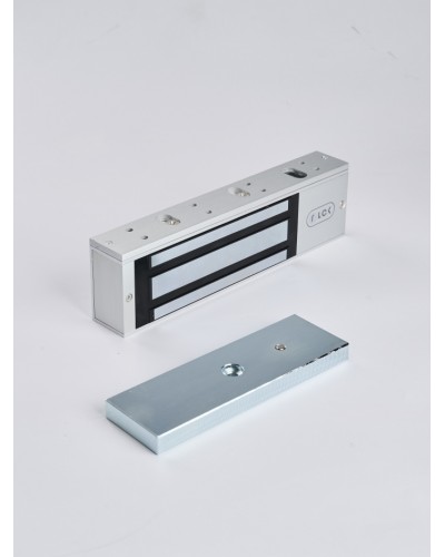 R-Lock RL-EM500-L0S - Электромагнитный замкок, 500кг, DC12/24B, цвет серебристый сатинированный алюминий RAL 7047 в Муроме Электромагнитные замки Pintop.ru