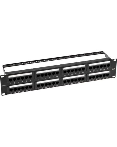 Панель коммутационная с кабельными органайзерами 19, 2U, 48 портов, UTP, RJ-45, CAT 5e REXANT PRO (02-0032) в Муроме Аксессуары для стоек и шкафов Pintop.ru