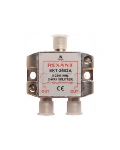 Делитель телевизионный ТВх2 под F разъём 5-2500 МГц СПУТНИК (10шт/уп) REXANT 05-6201 в Муроме Системы видеонаблюдения Pintop.ru