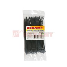 Хомут-стяжка нейлоновый 3х150 мм чёрный (100шт/уп) REXANT 07-0151