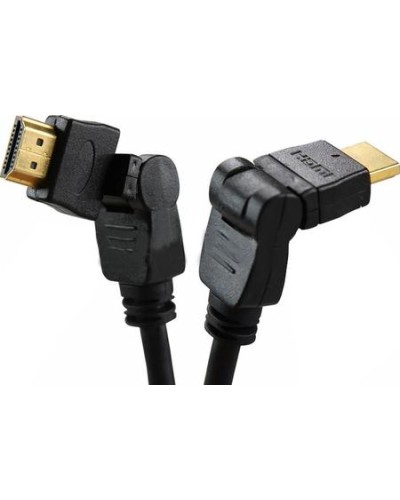 Шнур HDMI - HDMI gold 2 м с фильтрами угловой 360° (10шт/уп) REXANT 17-6204-3 в Муроме Патч-корды и пигтейлы Pintop.ru