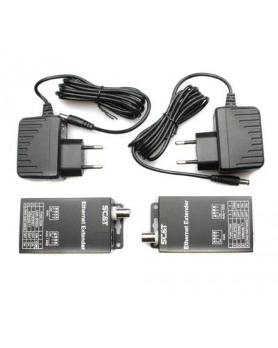 Комплект удлинителей Ethernet по коаксиальному кабелю до 1000м SC&T IP09CK в Муроме Видеоусилители, Модуляторы, Делители Pintop.ru