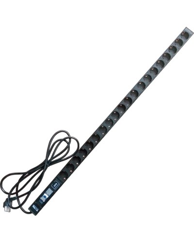 Блок розеток вертикальный 20xSchuko, 250V, 16A, шнур 3 метра, вилка Schuko TWT TWT-PDV-20GS-GP в Муроме Блоки розеток Pintop.ru