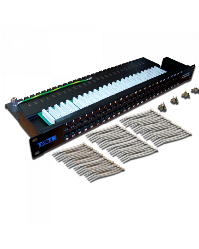 Патч-панель телефонная, 19, 1U, 50 портов RJ-45 TWT (TWT-PP50TEL45) в Муроме Патч панель Pintop.ru