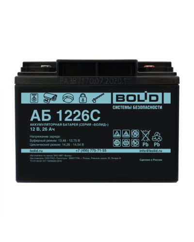 Аккумулятор Болид АБ 1226С в Муроме Электротехническое оборудование Pintop.ru