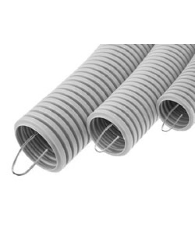 Труба гофрированная ПВХ легкая, с зондом диам. 40 мм (20м), огнестойкость E15-E90 Экопласт 10140-Е90 в Муроме Труба гофрированная Pintop.ru