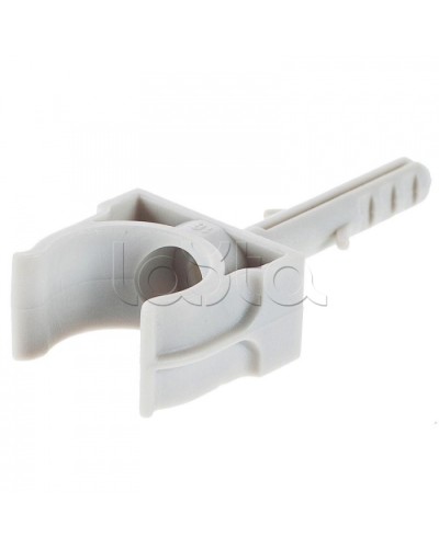 Держатель с дюбелем без шурупа для гофрированной или жесткой гладкой трубы D16 мм Экопласт 41416 в Муроме Держатели, клипсы, скобы Pintop.ru