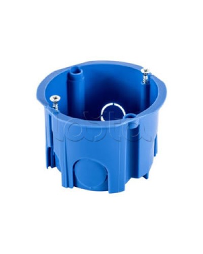 Коробка установочная для твер. стен D68x45 мм межцентр 71мм, IP20, без саморезов, цвет синий Экопласт (44662-1) в Муроме Распределительные коробки Pintop.ru