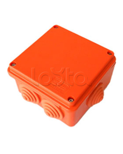 Коробка огн. с гладкими стенками, без галогена, заземление, IP41, 2P, (1,5-2,5 мм2) (оранж) ОКЛ Экопласт 46001PE-HF в Муроме Распределительные коробки Pintop.ru