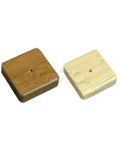 SM Коробка 1 постовая распред. 75х75х20мм c текстурой дерева (орех) (1шт) Экопласт (72908N-1) в Муроме Распределительные коробки Pintop.ru