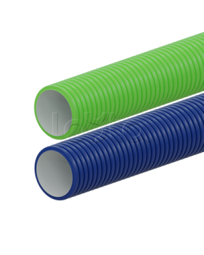 Вентиляционная труба гибкая двустенная для воздуховода (ПНД), антистатическая и антибактериальная D110мм, цвет зелёный (1шт=50м) Экопласт (803110GN) в Муроме Труба гофрированная Pintop.ru