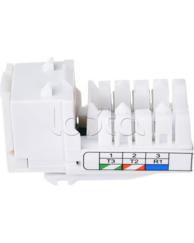 Механизм розетки телефонной (6 контактов) RJ-12 LK45 (Экопласт) (855600) в Муроме Розетки компьютерные и телефонные Pintop.ru