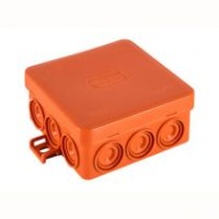 Экопласт JBL085 Коробка огн. E110, о/п 85х85х38мм, без галогена, 12 вых., IP55, цвет оранж.
