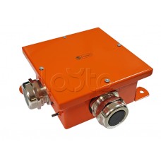 Экопласт SMB165 Коробка металл, огн. E-110,о/п 164х164х65, IP66, 8Р, (1,5-10 мм2), оранж.