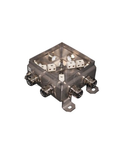 Коробка монтажная огнестойкая Гефест КМ-О (12к*10,0)-IP66 1212нерж, 8 вводов 123х123х60 в Муроме Распределительные коробки Pintop.ru