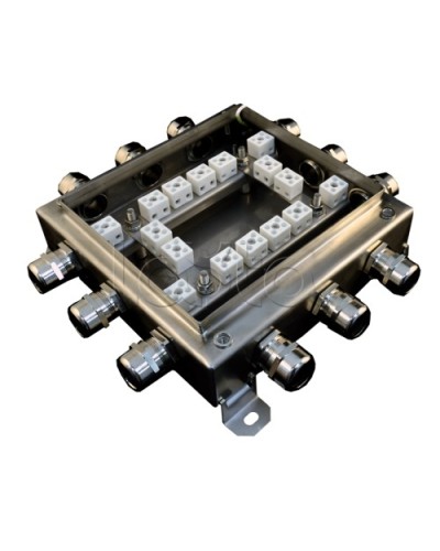 Коробка монтажная огнестойкая Гефест КМ-О (32к*6,0)-IP66 2020нерж, 12 вводов 200х200х60 в Муроме Распределительные коробки Pintop.ru