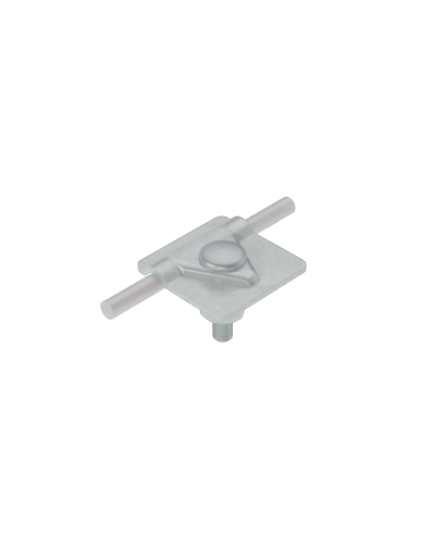 Универсальный соединитель для прутка Ø 5-10 мм с 1 пластиной 40х40 мм КМ-Профиль (USM-D5-10) в Муроме Аксессуары для лотков Pintop.ru